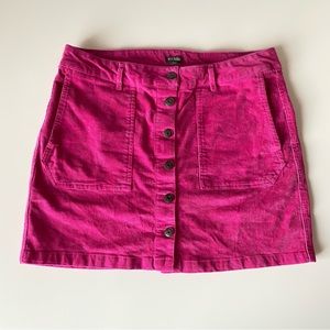 Pink Corduroy mini skirt, Size 18